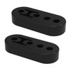 Sporthfish Exhaust Hangers Rubber Muffler Hanger 4 Holes Adjustable Universal Insulator Bushing Shock Absorber Bracket for Car Truck SUV, 2PCS Black 0.47 Inch