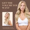 GOO GOO Clip in Hair Extensions Real Human Hair, 20inch 120g 7Pcs, 17A/60A Ash Blonde Highlighted Platinum Blonde, Remy Human Hair Extensions Clip ins for Women, Natural Human Hair