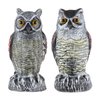 Hedoc 2 Pack Fake Owl Decoys to Scare Birds Away from Gardens and Rooftops, Great Horned Owl Bird Deterrents, Nature Scarecrow Plastic Owls Pest Repellent, Owl Statue for Garden Decor, Yard Decoration