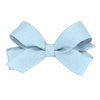 Wee Ones Girls' Classic Grosgrain Hair Bow with Plain Wrap Center on a WeeStay Hair Clip, Handmade, Tiny Sized Bow, Millennium Blue