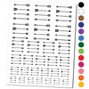 Set of Bow Arrow Pointers Temporary Tattoo Water Resistant Fake Body Art Set Collection - Black (One Sheet)