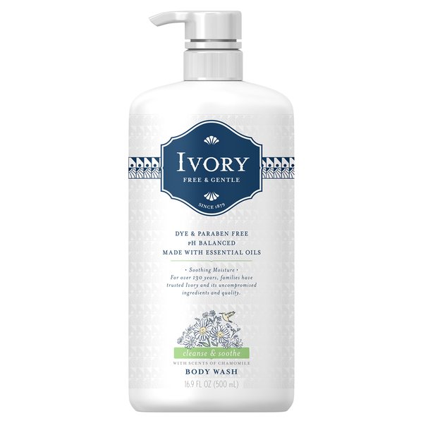 Ivory Free & Gentle Cleanse & Soothe Body Wash, Chamomile
