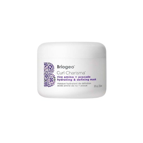 Briogeo Curl Charisma Rice Amino + Avocado Hydrating & Defining Mask, Hair Mask for Wavy, Curly, and Coily Hair, Deeply Nourishes and Defines Curl Pattern, Protein-Free, Vegan, Cruelty-Free, 8 fl oz