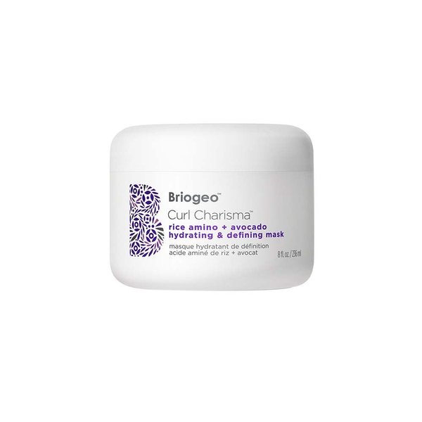 Briogeo Curl Charisma Rice Amino + Avocado Hydrating & Defining Mask, Hair Mask for Wavy, Curly, and Coily Hair, Deeply Nourishes and Defines Curl Pattern, Protein-Free, Vegan, Cruelty-Free, 8 fl oz
