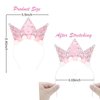 Casoty Pink 6th Birthday Crown, 6th Birthday Decorations, 6th Birthday Tiara, Princess Birthday Party Decorations, Flower Hair Band for Birthday Party