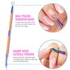 Acrylic Nail Clippers 5 in 1 Kit with Glass Nail File, Cuticle Trimmer Nipper and Cuticle Pusher Nail Gel Polish Remover, Stainless Steel Professional Manicure Pedicure Tools for Finger Toe Nails