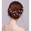 Onwon 40 Pieces Rose Flower Rhinestone Hair Clips Crystal Hair Pins for Bridal Wedding Party Daily Life Women and Girls Hair Jewelry Acessories, with Storage Bag (Pink)