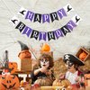 Halloween Birthday Banner - Halloween Birthday Party Decoration,witch Hat Banner,spooky Birthday Banner,black Purple Halloween Birthday Banner