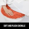 Gorilla Grip Soft Chenille Bathroom Toilet Lid Cover, Machine Washable Seat Covers, 17.5x15, Stays in Place Rubber Backing, Fits Most Round, Elongated and Oblong Lids, Accessories Decor, Coral