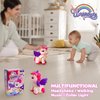 Dewhuh Musical Unicorn Baby Crawling Toys for 1 Year Old Girl Baby, Walking Interactive Action Infant Light up Toy,Tummy Time Toddle Development Learning Birthday Gift for 7 8 9 10 11 12 Month