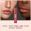 Ruby Kisses Lip Vinyl Tint - High-Pigment, Transfer-Proof, Smudge-Proof Liquid Lipstick, Soft-Satin Shine, Lightweight Makeup, Long-Lasting Lip-gloss, Full Coverage Color (NUDE, 2.8mL)