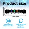 Flutesan 40 Pieces Temperature Strips Urine Testing Adhesive Temperature Strips 90 to 100 Fahrenheit Degree Sticky Thermometer for Bottle