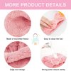 CIEHER 12 PCS Makeup Headband for Women Wrist Washband Scrunchies Cuffs for Washing Face, Soft Bow Hair Band Matching Wristbands, Spa Headband Coral Fleece Bow Headbands for Girls