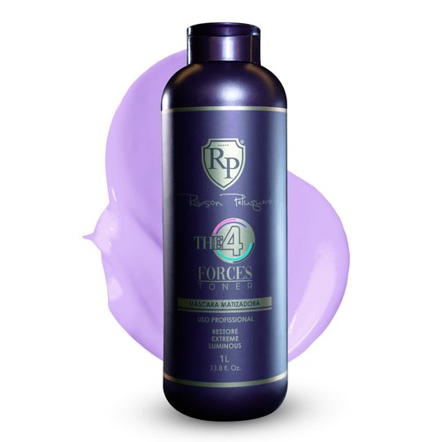 Robson Peluquero The 4 Forces Tinting Toner Shampoo - Eliminates Unwanted Yellow Tones - Designed for Blonde, Highlighted, Bleached, Silver, Gray Hair - 1L/33.8 fl.oz