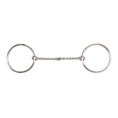 Korsteel Stainless Steel Twisted Wire Loose Ring Snaffle Bit, 5.5"