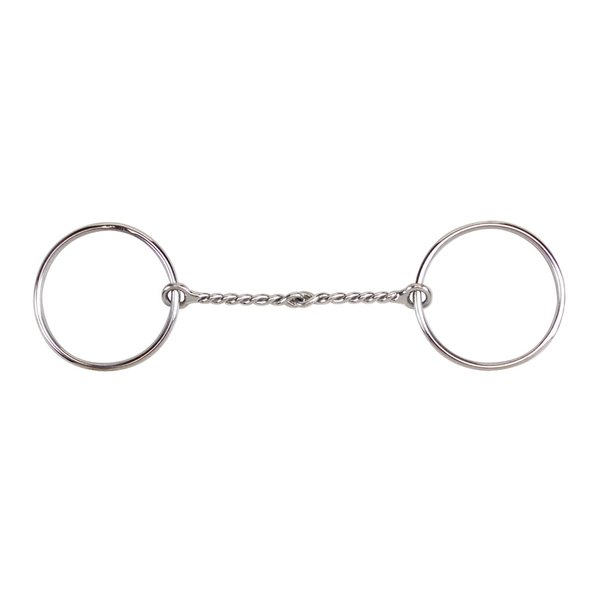 Korsteel Stainless Steel Twisted Wire Loose Ring Snaffle Bit, 5.5"