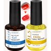 LOUINSTIC Gel Nail Polish Remover with Cuticle Oil for Nails, Gel Remover Quick Remove Gel Nail Polish within 3-5 mins, Nail Polish Gel Remover removedor de esmalte gel
