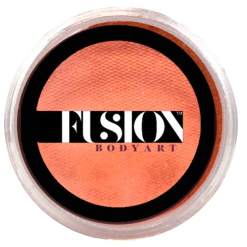 Fusion Body Art Pro Face Paint | Pearl Juicy Orange (25gm), Professional Quality Water Activated Shimmery Face and Body Paint Supplies Single Metallic Makeup Cake Hypoallergenic, Non-Toxic, Safe
