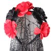 ANIUHL Day Of Dead Veil Halloween Rose Flower Crown Mexican Headband for Women