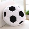 Basketball Plush Pillow Fluffy Durable Stuffed Football Throw Pillow Ball Sports,14inch/35cm Ball Pillow Round Plush Pillow Toy Sofa Room Decoration Soft Sports Toy Gift (Black and white football)
