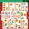 CHARLENT Glitter Christmas Temporary Tattoos for Kids - 12 Sheets Metallic Designs Christmas Tattoos for Boys Girls Stocking Stuffers,Christmas Party Decorations Supplies