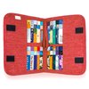 Card Binder Compatible with Yoto Player Cards, 20 Pockets for up to 60 Cards, Portable Trading Card Album Folders, Compatible with Yugioh, MTG and other TCG, Red