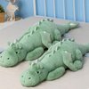 TITQWOP Dinosaur Plush Toy Pillow, Cute Dinosaur Stuffed Animals Toys Dolls, Soft Long Dinosaur Body Pillow Gift for Kids Boys Girls Green 28 inch