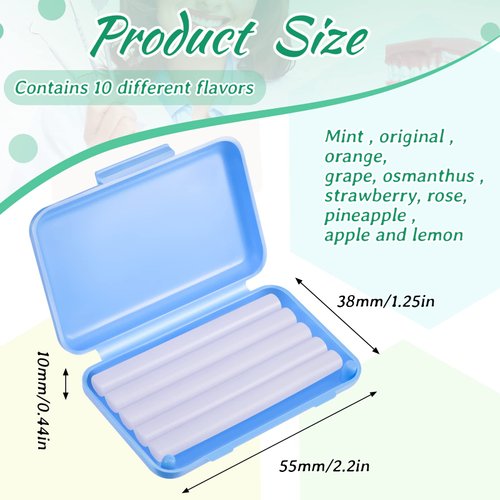 Tondiamo 40 Pack Clear Braces Wax for Teeth Dental Orthodontic Wax for Braces Wearer Tooth Wax for Braces and Oral Appliances with Colorful Storage Case and Smell(Mixed Flavors)