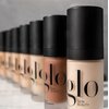 Glo Skin Beauty Luminous Liquid Mineral Foundation Makeup with SPF 18 (Linen) - Improves Uneven Skin Tone, Smooths & Corrects Imperfections, Sheer to Medium Coverage, Dewy Finish