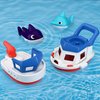 iPlay, iLearn Toddler Boat Bath Toys, Baby Bathtub Shower Toy Set W/ Wind up Swimming Boat, Floating Fish, Kids Bathtime Water Play, Birthday Gift Stocking for 18 Month, 2 3 4 Year Old Boy Girl
