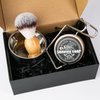 Kikc 4 in 1 Shaving Brush Set, Shaving Bowl, shaving soap and Shaving Stand & Shaving Brush Holder Made of Stainless Steel Shaving Set,Great Gift Set for Men and Women