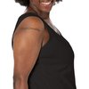 JUST MY SIZE womens Shirt-tail tank top and cami shirts, Black, 2X US