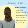 CAISHA 14" Wavy Clip On Ponytail With Butterfly Clip Hairpiece Heat-resistant Synthetic Fibres Brown Mix H96