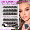 Fluffy Lash Clusters 3D Volume Lash Extensions 40D DIY Cluster Eyelash Extensions 280Pcs Wispy Individual Lashes Mink Look by FOINEMYED(10-16mm, D Curl)