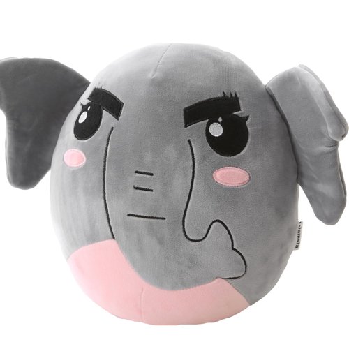 Jemsia Soft Elephant Birthday Gift Plush 12", Squishy Elephant Stuffed Toy Plush Pillow, Kids Plush Elephant Back Cushion Happy Birthday Gift for Boys Girls, Christmas Valentine's Day
