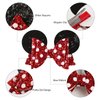 Mouse Ears Hair Bow Clips Polka Dot Barrettes for Girls Glitter Costume Accessories Birthday Party Decorations