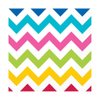 Amscan Disposable Lunch Paper Napkins in Chevron Print (16 Piece), 6.5" x 6.5", Multicolor