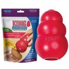 KONG Classic Stuffable Dog Toy & KONG Marathon Chicken-Flavored Treats (2 Pack) - Fetch & Chew Toy for Dogs - With Dog Toy Filler Treat - For Hours of Fun & Enrichment - For Medium Dogs