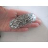 Generic Silver celtic knot viking nordic metal filigree hair clip barrette