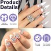 Mxxipp 60pcs Bow Nail Art Charms for Women Girl, 3D Bowknot Nail Rhinestones, Alloy Ribbon Bow Nail Decoration Supplies 3 Styles for Manicure DIY Craft- Silver