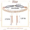 Barode Braided Rhinestones Headband Earrings Gold Crystal Hairbands Eardrop Sparkle Head Chain Tassel Jewelry Set for Women (White, Free Size)