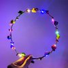 HKZTUY 5pcs LED Flower Crown Headband, Halloween Light Up Flower Headbands for Women, Garlands Glow in The Dark Floral Wreath Crowns