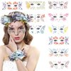 10Sheets Butterfly Face Tattoos Sticker Flowers Glitter Fake Tattoos Waterproof Eye Face Makeup Sticker For Women Girls Festival Dancer Costume Party Decoration