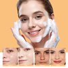 Turmeric Face Wash Turmeric Facial Cleanser, Facial Cleanser for Women, Turmeric Cleanser Facial Cleansing Products Cleanser Daily Turmeric Foaming Face Wash with Brush for Women Men 5.28FLOZ