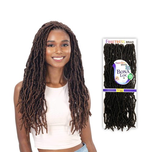 FreeTress Crochet Braids 3X Bona Loc 18" (2 Dark Brown)