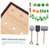NUOBESTY 1 Set Mini Shovel Rake Farm Model Kit Vegetable Figurines Mini Model Miniature Vegetables Scene Model Out Door Decor Mini Dollhouse Decor Dollhouse Decorations Small Ornament Resin