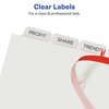 Avery 8 Tab Dividers for 3 Ring Binder, Easy Print & Apply Clear Label Strip for Copiers, Index Maker Customizable White Tabs, 5 Sets (11422)
