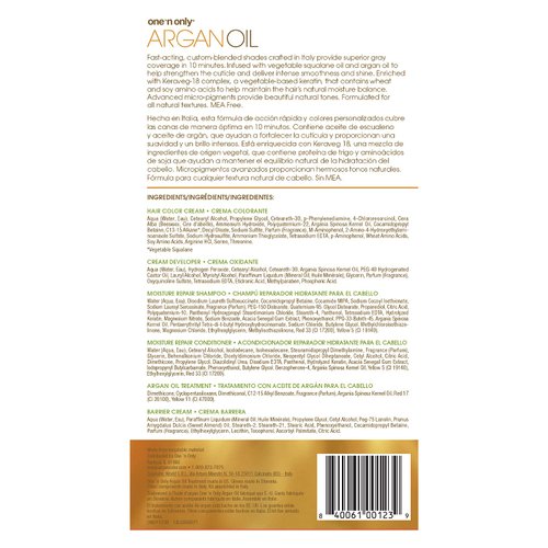 One n Only Argan Oil Fast 10 Permanent Hair Color Kit - 3N Natural Dark Brown Hair Color Unisex 1 Pc