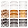 18 Pieces French Side Combs, FHDUSRYO Plastic Side Hair Twist Decorative Comb with Teeth, Hair Combs Slides Hair Clips Accessories for Women Bridal Wedding Veil Girls Thick and Fine Hair