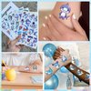 77 PCS Cute Shark Temporary Tattoos for Party Supplies, Cute Sea Shark Tattoo Stickers for Birthday Parties, Shark Tattoos Party Favor, Waterproof Tattoos. (Blue (77PCS))